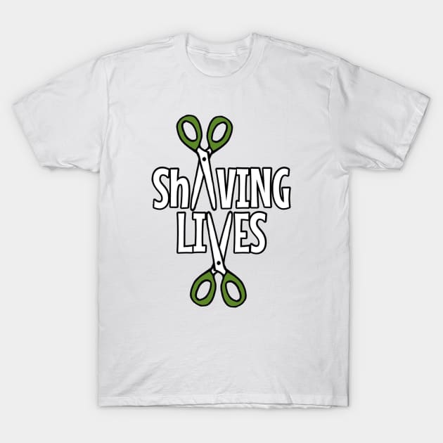 ShAVING LIVES 2024 logo T-Shirt by scribbler1974